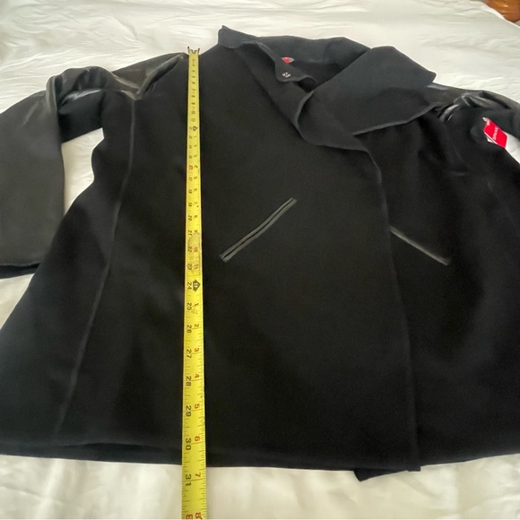 SPANX Faux Leather Convertible Jacket Open Wrap Cardigan Black Sz 3X NWT - Picture 9 of 12